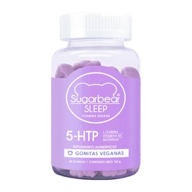 Sugarbearsleep Gomitas Veganas para Dormir con 5-HTP, Melatonina, Magnesio y L-Teanina