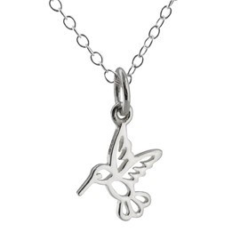 FashionJunkie4Life Sterling Silver Bird Pendant Necklaces for Women, Sterling Silver