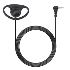 The Lord of The Tools D Shape Ear Hook 3.5mm 1 Pin Connector Hearing Only Soft Rubber Headset No Microphone for Two Way Radios