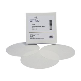 Camlab 1188556 Grade 14 [44] Quantitative Filter Paper, Slow Filtering, Ashless, 70 mm Diameter (Pack of 100)