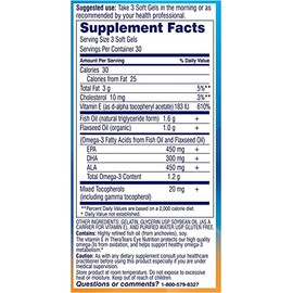 Theratears Nutrition Suplemento Omega-3 de 1200 mg, 90 cápsulas (2 unidades)