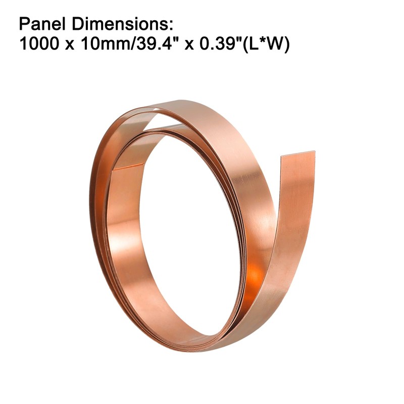 QUARKZMAN Copper Sheet Roll Metal Foil Plate 1000 mm x
