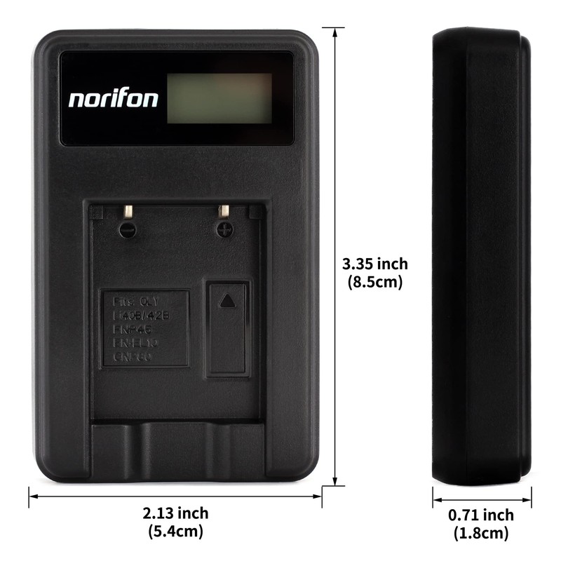 Norifon EN-EL10 LCD USB Charger for Nikon Coolpix S200, S203,