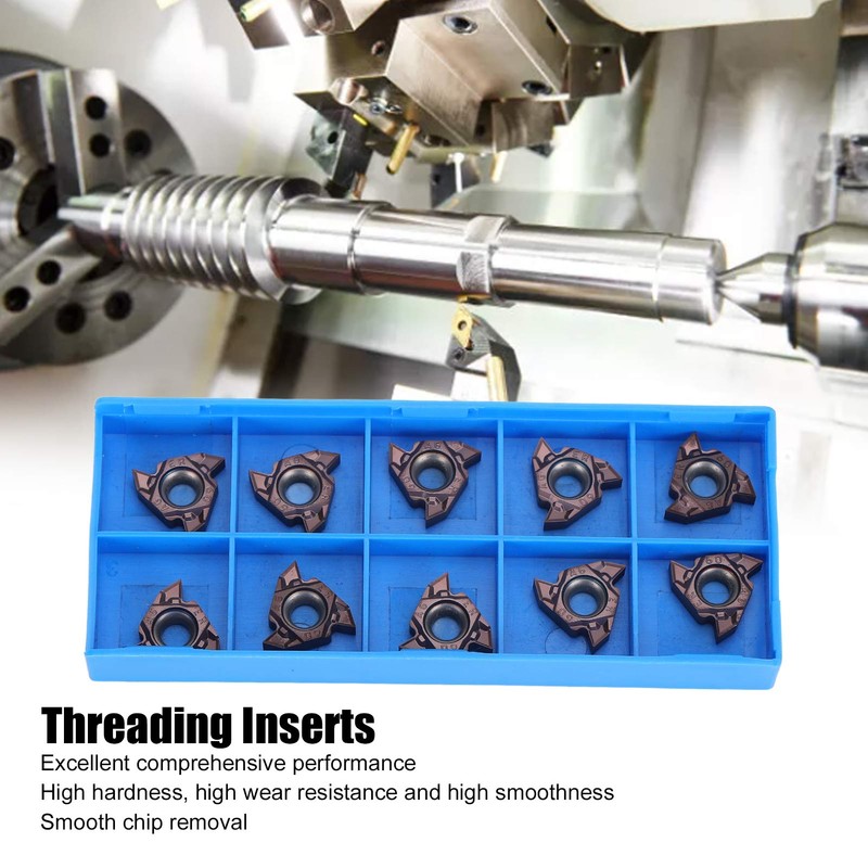 10Pcs Threading Inserts CNC Lathe Indexable Carbide Blade Turning Tool