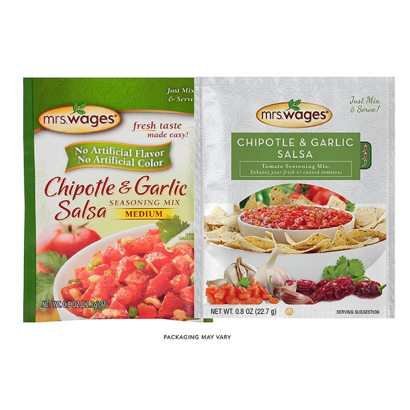 Mrs. Wages Chipotle and Garlic Salsa Seasoning Mix, Quick and