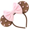 Trnerm Large Fuzzy Brown Pink Headbands for Women and Adults