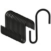 DONQL Pack of 20 S Hooks, Black, Stainless Steel Hooks