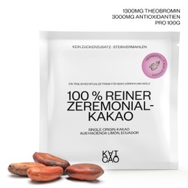 Kaicao Ceremonial Cocoa - Pure Ground Cocoa Powder - No Sugar, Vegan, Gluten Free, Keto Diet - Ritual Cocoa from Hacienda Limón, Ecuador - 5 x 20g
