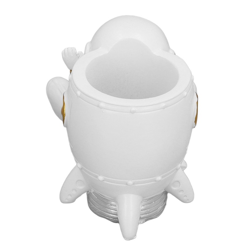 Astronaut Pencil Pen Cup Synthetic Resin Spaceman Figurine Desk Pen
