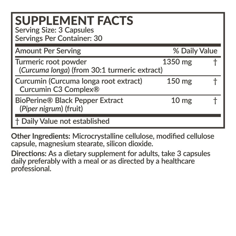 Futurebiotics Turmeric + Curcumin 1500 MG per Serving, 90 Capsules