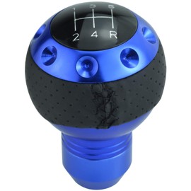 Lunsom PU Shift Knob 5 Speed Ball Shift Knob General Auto Manual Car (Blue)