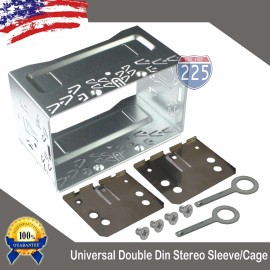 225FWY Universal Double DIN Car Stereo Radio Sleeve Cage Mounting Kit 110mm Height US