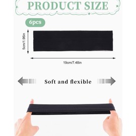 KGDUYC Pack of 6 Sports Headbands for Women - Non-Slip Hair Band Sporty Headband, Moisture Wicking Sweatband Hair Bands for Yoga, Running, Cycling