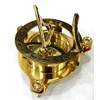 Nautical Sundial Compass - Solid Brass Sun Dial 3" Brass