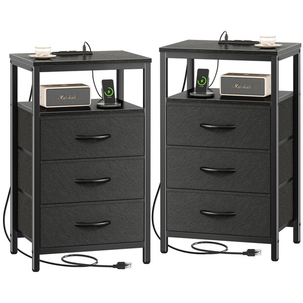 Huuger Nightstands Set of 2, 27.6 Inch End Tables with