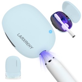 LARXREHY Toothbrush Cleaner Case - Toothbrush Covers with Holder - Portable & Rechargeable Travel Home Toothbrushes Cleaner Case - Fits All Manual or Electric ToothBrushes(Blue)