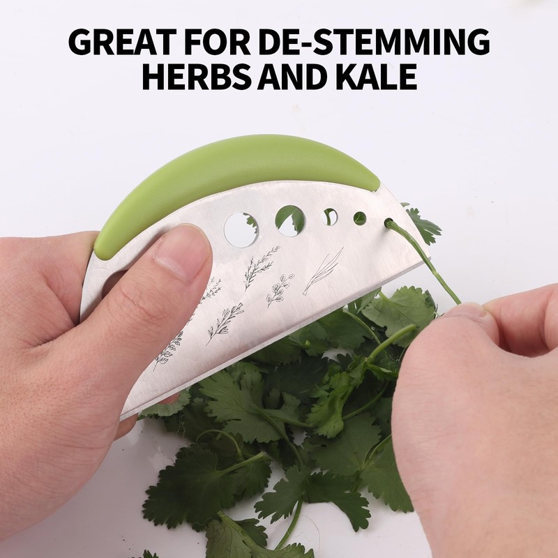 Leaf Stripper Tool, Stainless Steel 2 in 1 Herb Stripper