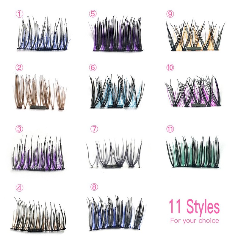 Premium 11 Style False Eyelashes, 4 Pieces, 2 Pairs, 45g