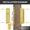 Senharvest Pocket Door Privacy Lock with Keys, Modern Rectangular Hardware,