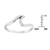 AeraVida Everyday Excitement Ocean Wave Sterling Silver Ring - 9