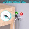 1 FT Flat Plug Extension Cord - HICITY 3 Outlet