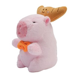Clearstone Capybara Plush Keychain Chabimaru Croissant 5.1 inches (13 cm), Pink