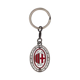 A.C. Milan Portachiavi con Doppio Lato, Logo Ufficiale, Idea Regalo, Prodotto Ufficiale